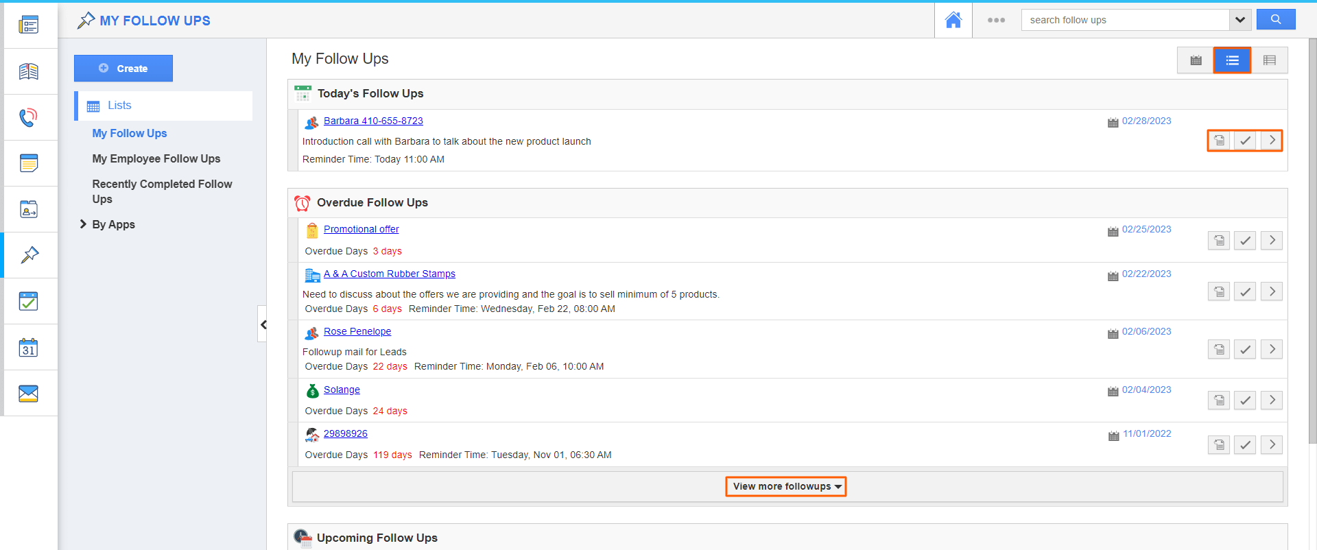Home-Follow Ups List View.png Home - Followups list view